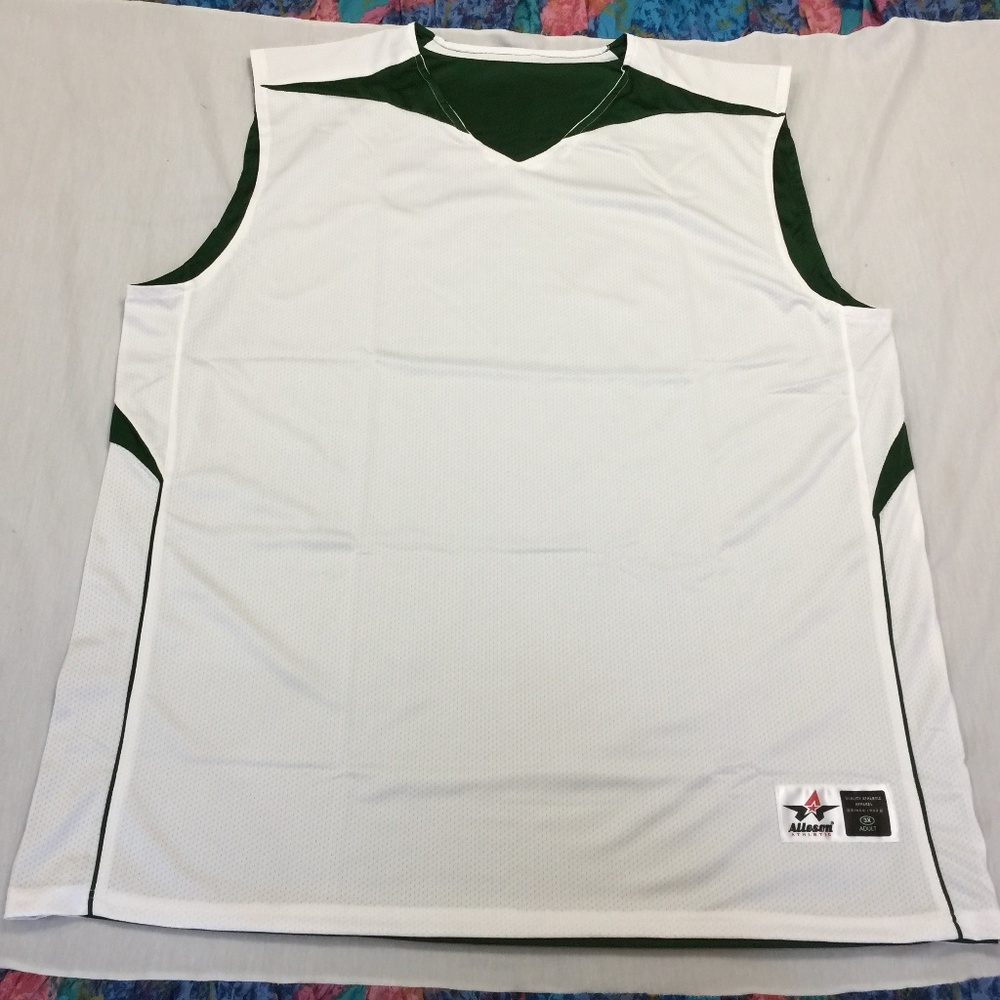 🍎 NWOT ALLESON MENS ATHLETIC SLEEVELES REVERSIBLE BASKETBALL SHIRT SIZE 3XL🍎🍎
